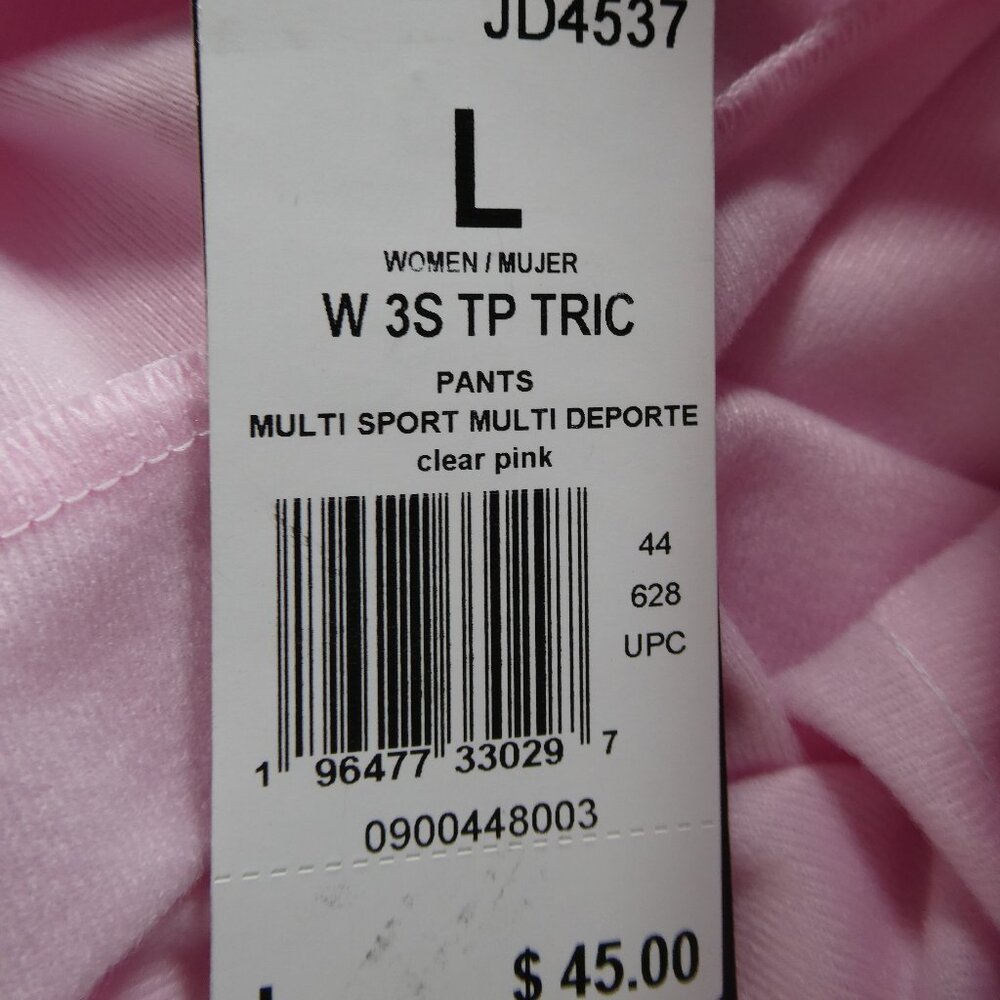 Adidas Women’s Large Clear Pink 2‑PC Track Suit Set Jacket KT0125 Pants JD4537 - Picture 11 of 15